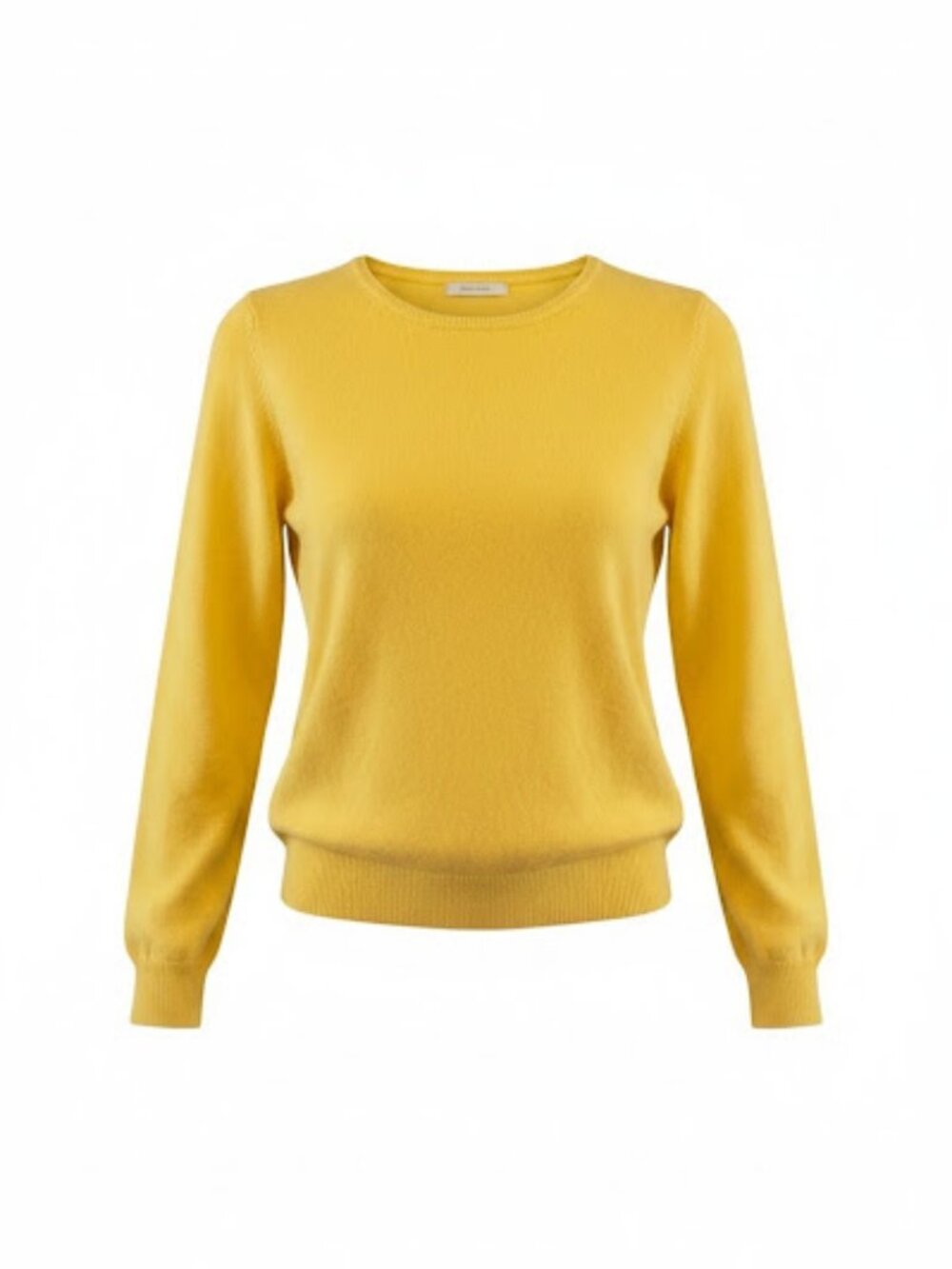 PURE CASHMERE TALBOTS SWEATER YELLOW PETITE MEDIUM VNECK PULLOVER SOFT LUXURY - Picture 1 of 7